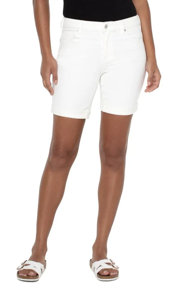 SHORTS Women Liverpool Los Angeles MARLEY GIRLFRIEND SHORT WITH ROLL CUFF Bone White SHORTS Women Liverpool Los Angeles MARLEY GIRLFRIEND SHORT WITH ROLL CUFF Bone White