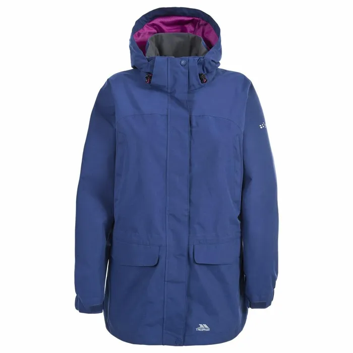 Skyrise Hooded Waterproof Jacket Navy Women Trespass Waterproof Jackets