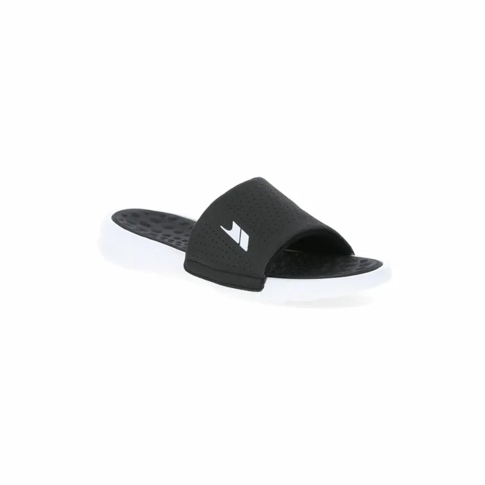 Slide Cushioned Sandals Black White Men Trespass Sandals