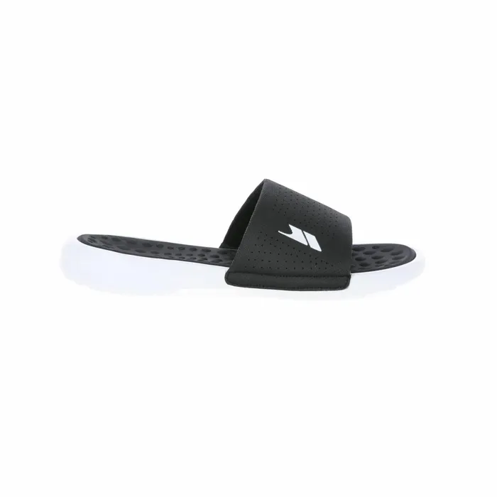 Slide Cushioned Sandals Black White Men Trespass Sandals