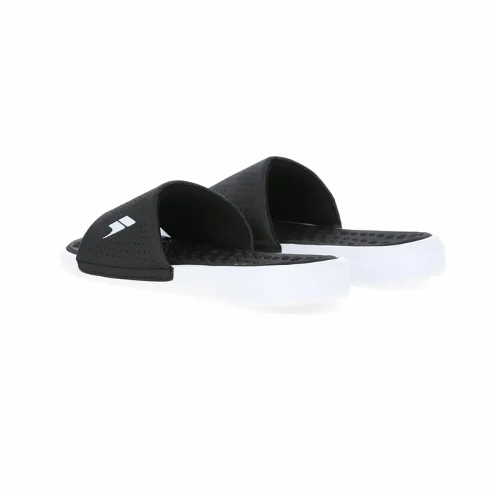 Slide Cushioned Sandals Black White Men Trespass Sandals