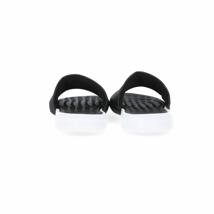 Slide Cushioned Sandals Black White Men Trespass Sandals