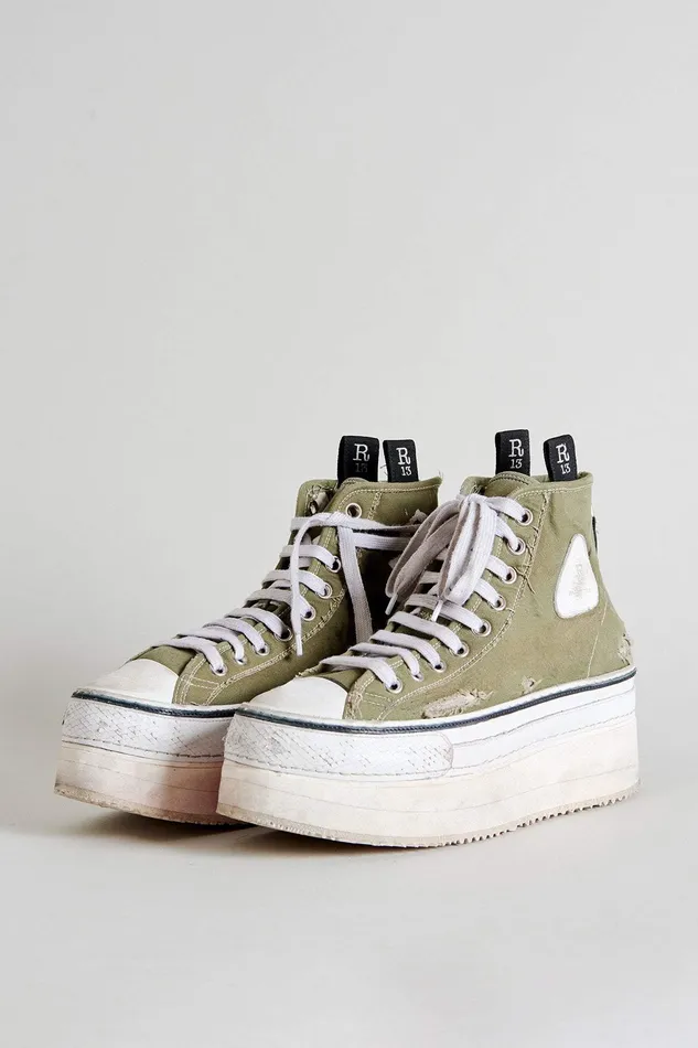 Sneakers Courtney Platform High Top Sneaker 8211 Olive R13 Women
