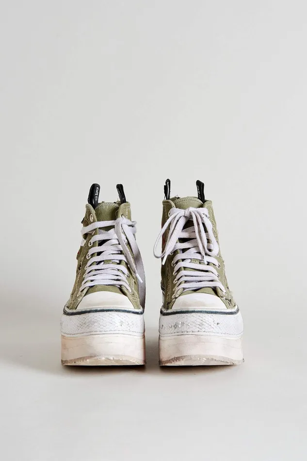 Sneakers Courtney Platform High Top Sneaker 8211 Olive R13 Women