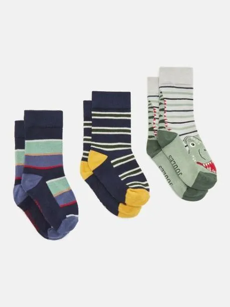 Socks Boys Joules Stripe 3 Pack Socks
