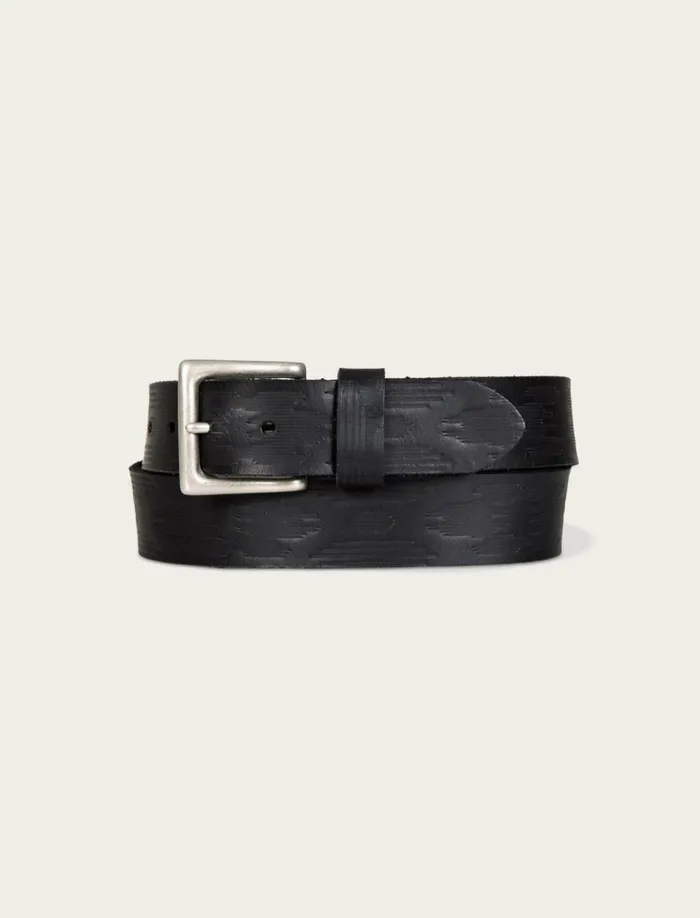 Southwest Embossed Leather Belt Black Men Lucky Brand Belts