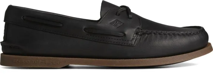 Sperry Boat Shoes Men Authentic Original Cross Lace Boat Shoe Black