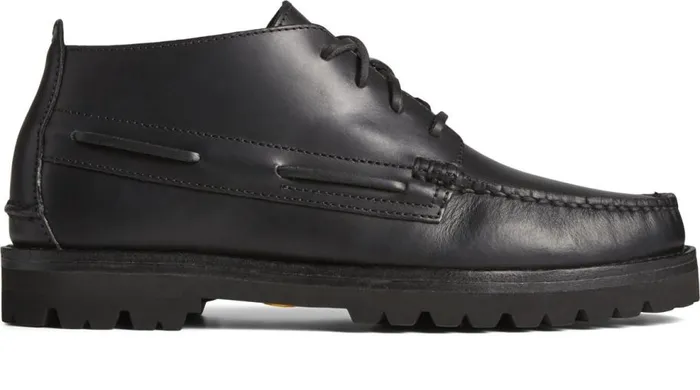Sperry Boat Shoes Men Authentic Original Vibram Suede Chukka Black