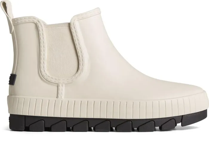Sperry Boat Shoes Women Torrent Chelsea Matte Waterproof Rain Boot White