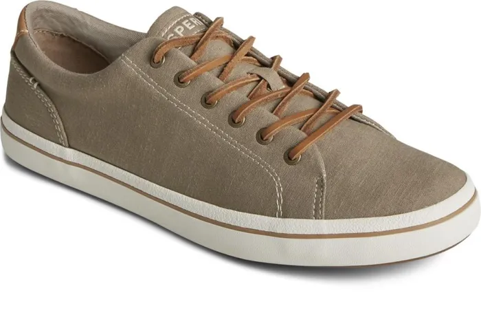 Sperry Sneakers Men Striper II Linen LTT Sneaker Taupe Sperry Sneakers Men Striper II Linen LTT Sneaker Taupe