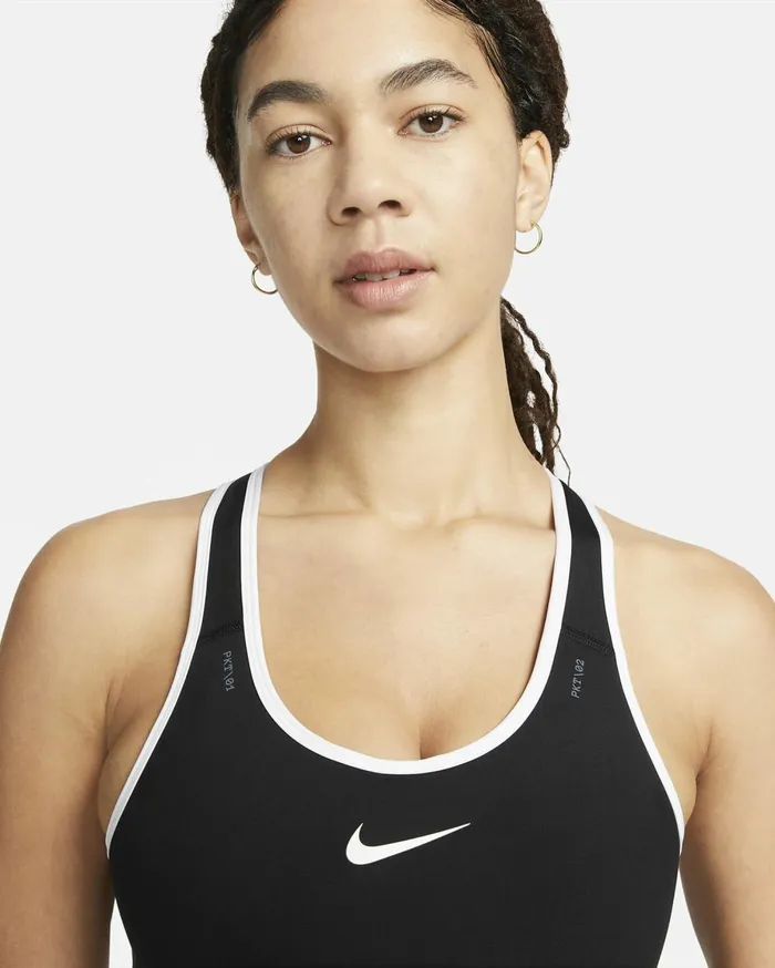 Sports Bras Women Nike Swoosh On The Run Blackwhiteblackwhite