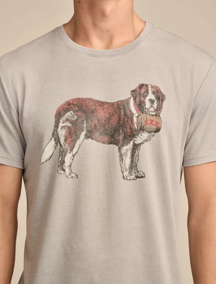 St Bernard Limestone Men Lucky Brand Graphic Tees