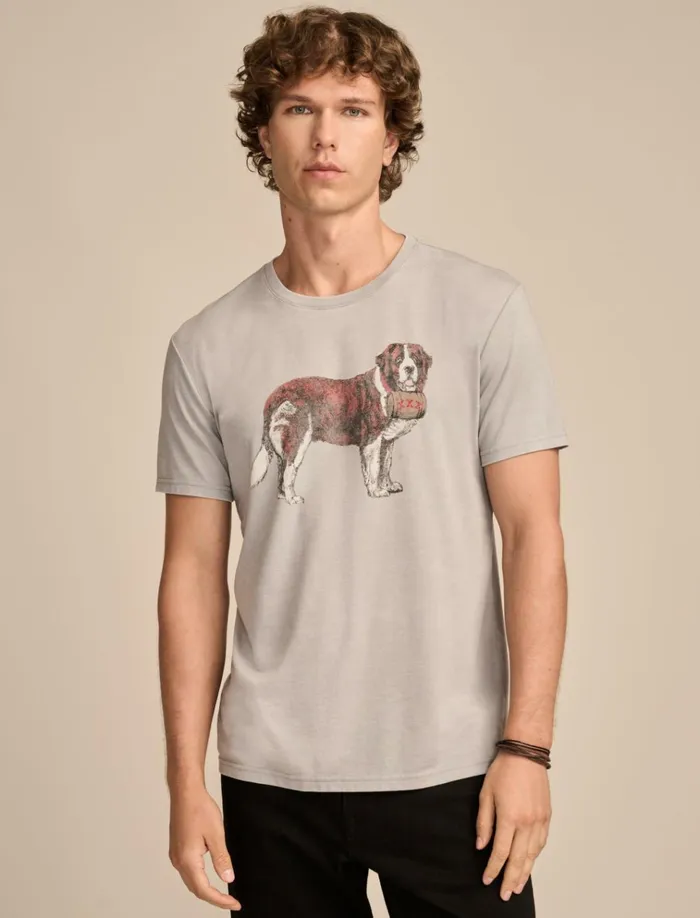 St Bernard Limestone Men Lucky Brand Graphic Tees