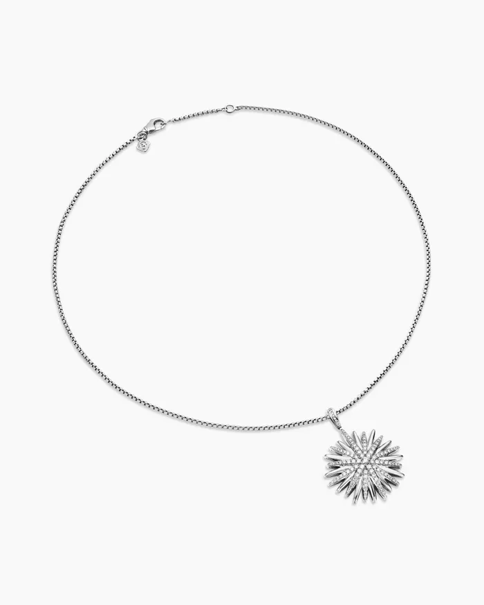Starburst Pendant In Sterling Silver With Diamonds 32mm Women David Yurman Pendant Starburst Pendant In Sterling Silver With Diamonds 32mm Women David Yurman Pendant