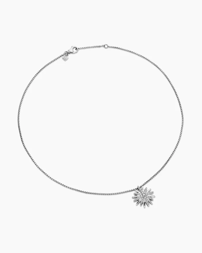 Starburst Pendant Necklace In Sterling Silver With Diamonds 19mm Women David Yurman Pendant Starburst Pendant Necklace In Sterling Silver With Diamonds 19mm Women David Yurman Pendant