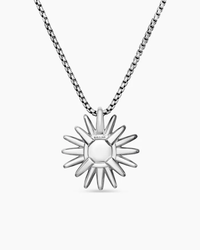Starburst Pendant Necklace In Sterling Silver With Diamonds 19mm Women David Yurman Pendant Starburst Pendant Necklace In Sterling Silver With Diamonds 19mm Women David Yurman Pendant