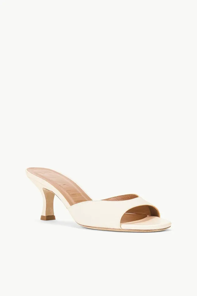 STAUD BRIGITTE MULE Cream Women Mules and Flats STAUD BRIGITTE MULE Cream Women Mules and Flats