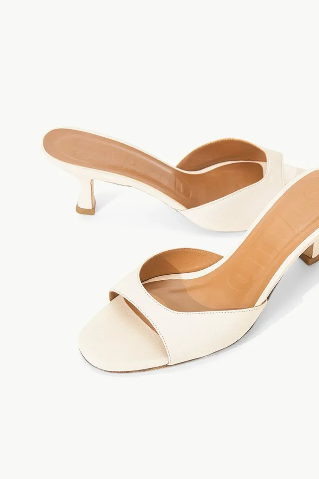 STAUD BRIGITTE MULE Cream Women Mules and Flats STAUD BRIGITTE MULE Cream Women Mules and Flats