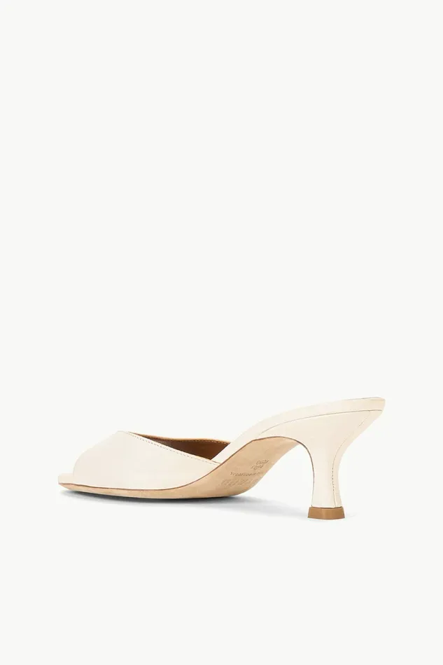 STAUD BRIGITTE MULE Cream Women Mules and Flats STAUD BRIGITTE MULE Cream Women Mules and Flats