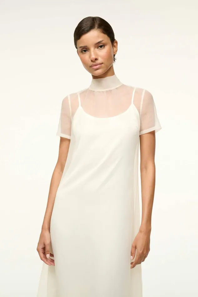 STAUD CALLUNA DRESS White Women Dresses STAUD CALLUNA DRESS White Women Dresses