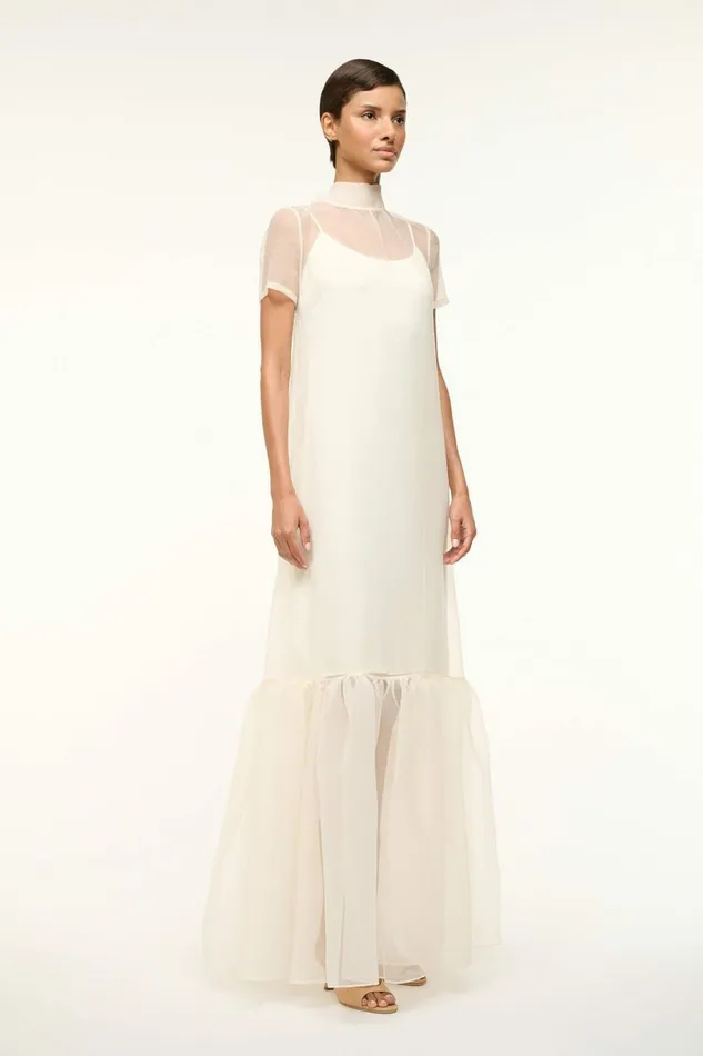 STAUD CALLUNA DRESS White Women Dresses STAUD CALLUNA DRESS White Women Dresses