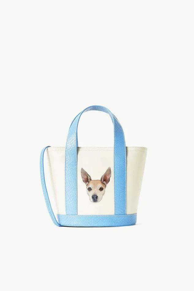 STAUD CUSTOM ALLORA MINI TOTE Cream Staud Blue Women Totes