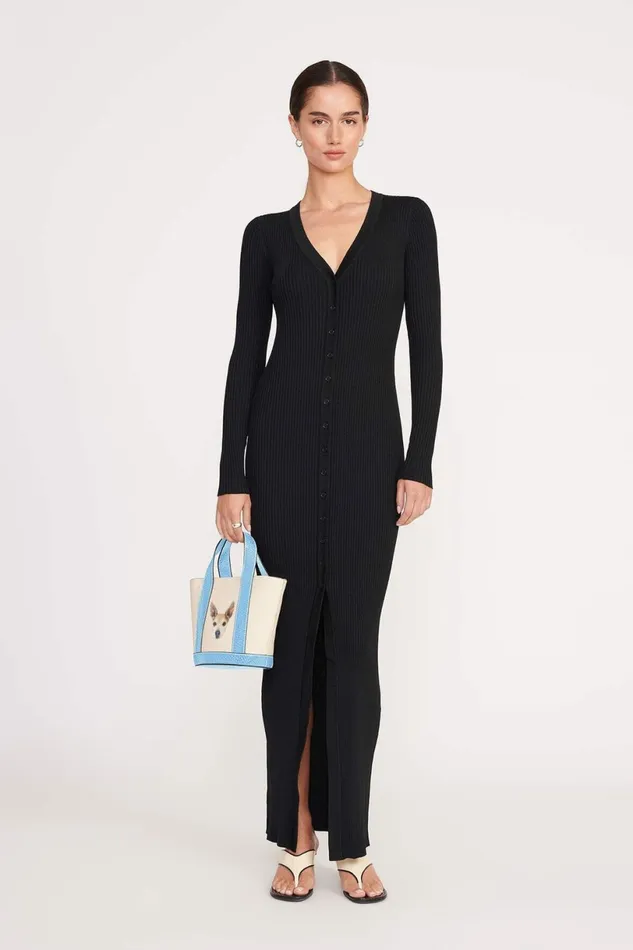 STAUD CUSTOM ALLORA MINI TOTE Cream Staud Blue Women Totes STAUD CUSTOM ALLORA MINI TOTE Cream Staud Blue Women Totes