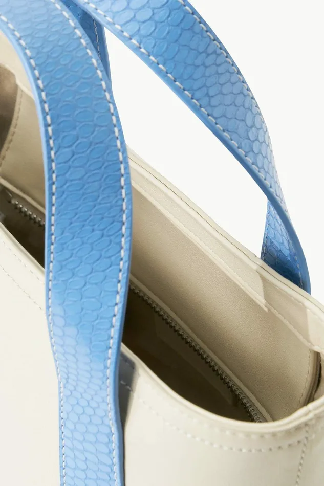 STAUD CUSTOM ALLORA MINI TOTE Cream Staud Blue Women Totes STAUD CUSTOM ALLORA MINI TOTE Cream Staud Blue Women Totes