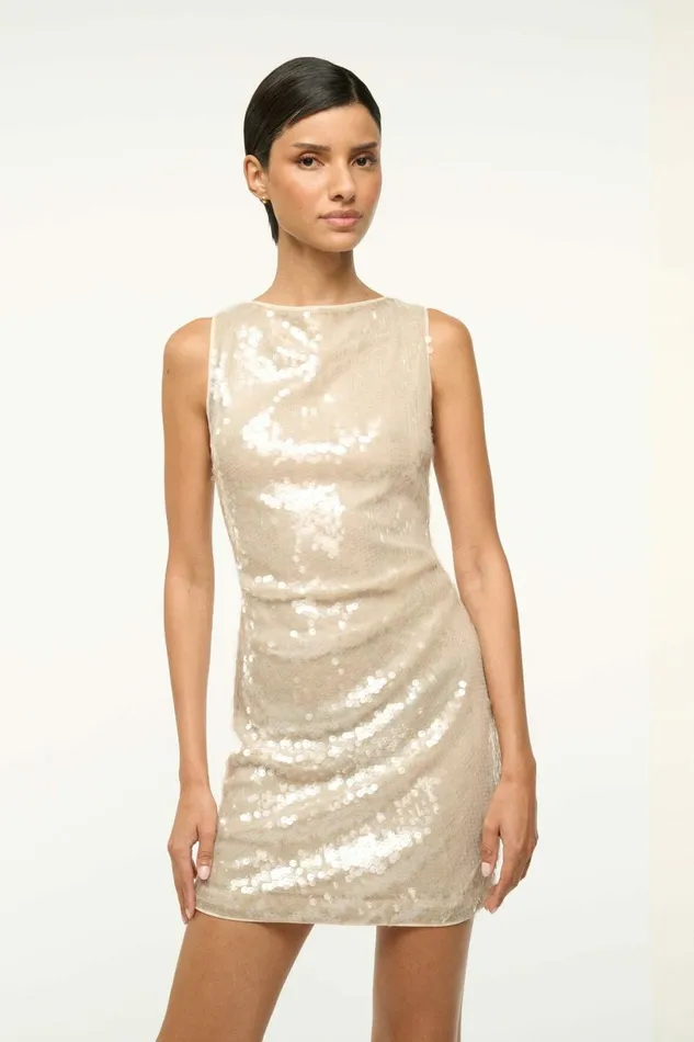 STAUD ETON DRESS Moon Women Dresses STAUD ETON DRESS Moon Women Dresses