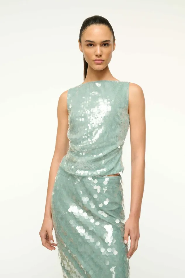 STAUD ETON TOP Mist Women Tops