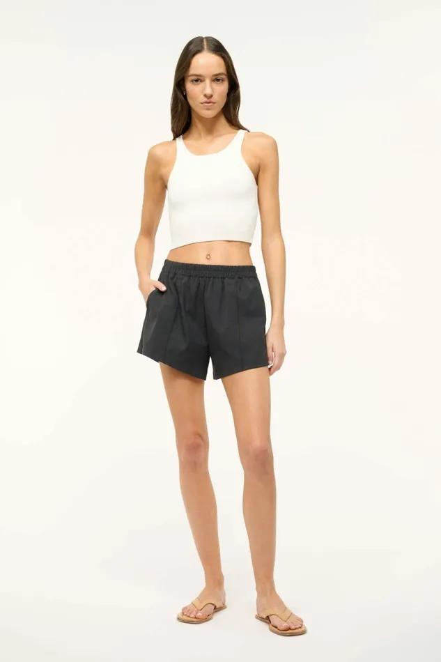 STAUD IBISCO CROPPED TANK White Women Tops