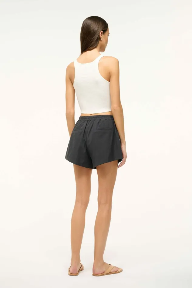 STAUD IBISCO CROPPED TANK White Women Tops STAUD IBISCO CROPPED TANK White Women Tops