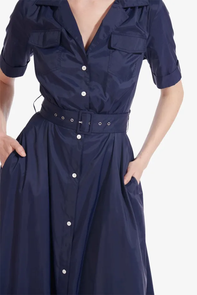 STAUD MILLIE DRESS Navy Women Dresses STAUD MILLIE DRESS Navy Women Dresses