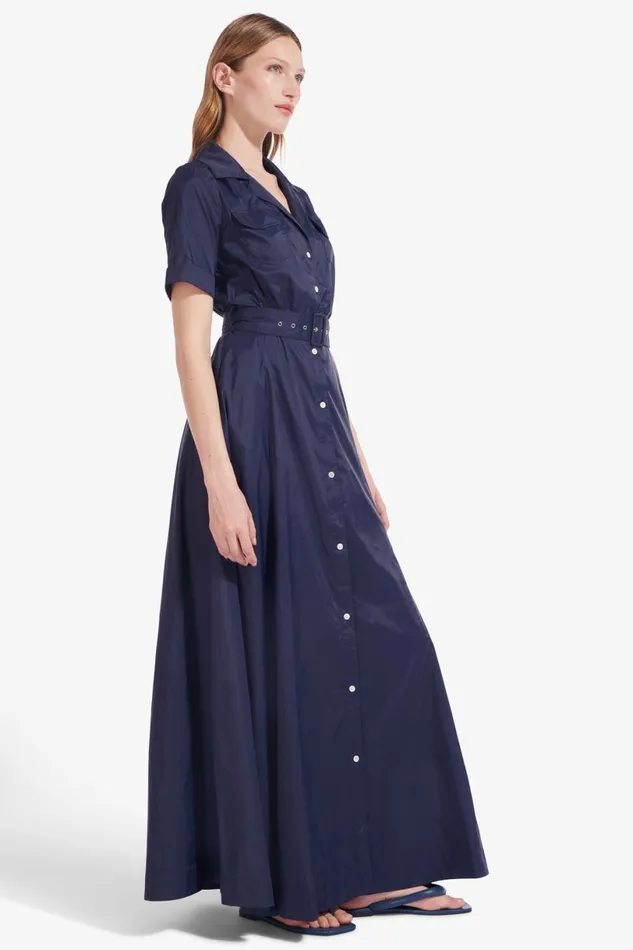 STAUD MILLIE DRESS Navy Women Dresses STAUD MILLIE DRESS Navy Women Dresses