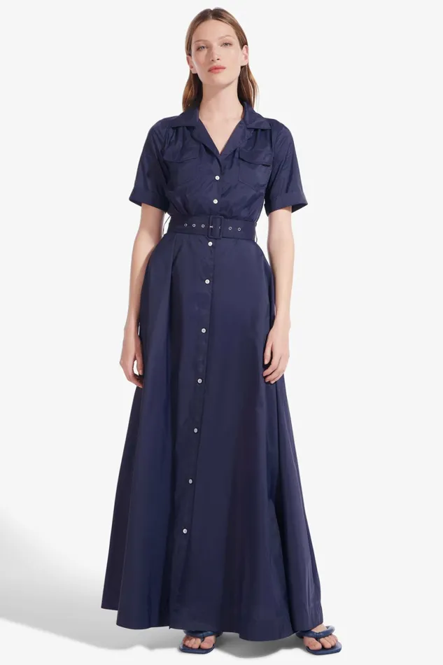 STAUD MILLIE DRESS Navy Women Dresses STAUD MILLIE DRESS Navy Women Dresses