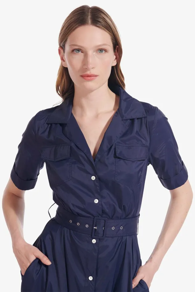 STAUD MILLIE DRESS Navy Women Dresses STAUD MILLIE DRESS Navy Women Dresses