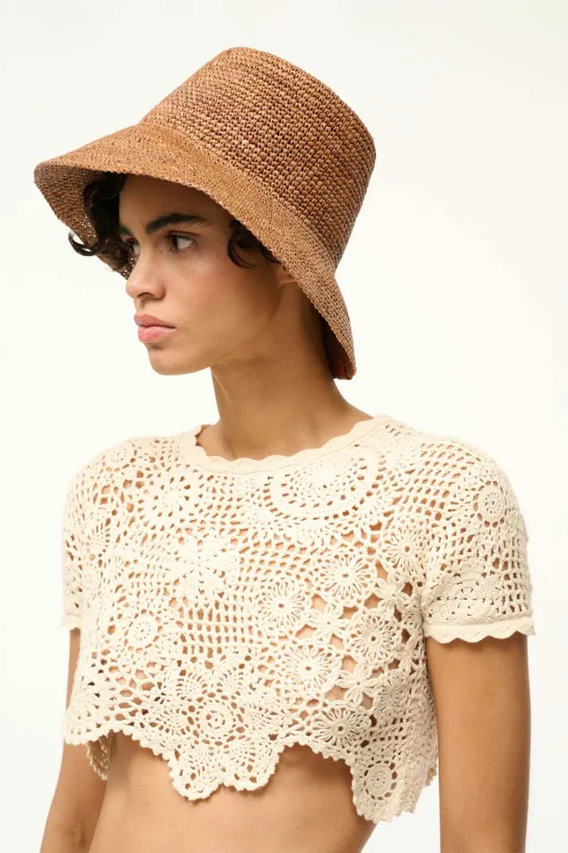 STAUD RITA BUCKET HAT Tan Women Swim STAUD RITA BUCKET HAT Tan Women Swim