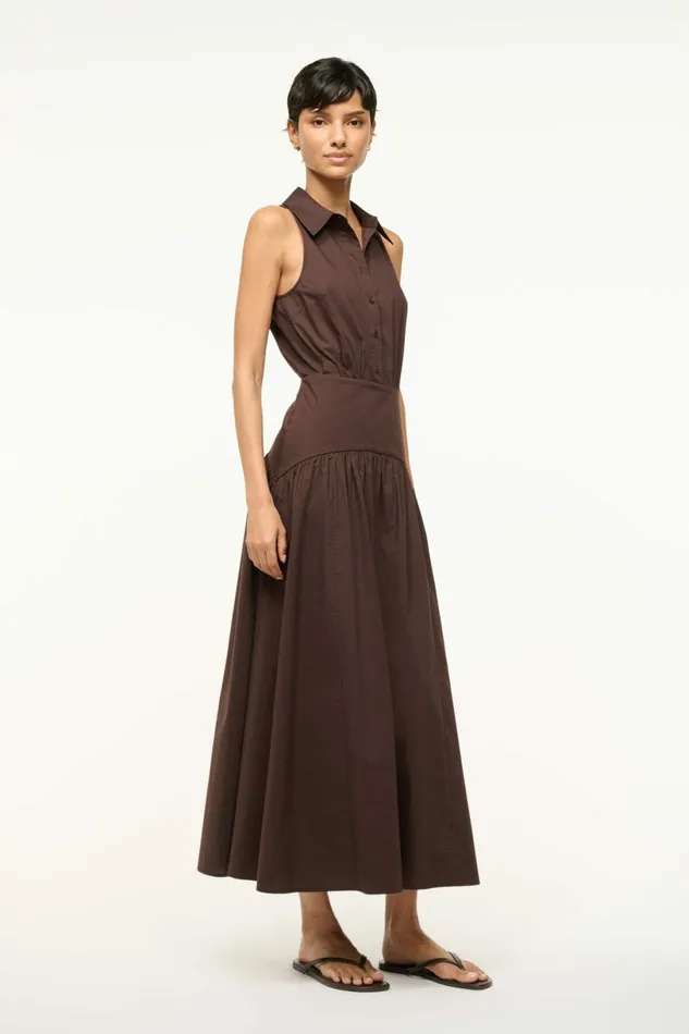 STAUD ROMY DRESS Earth Women Dresses STAUD ROMY DRESS Earth Women Dresses