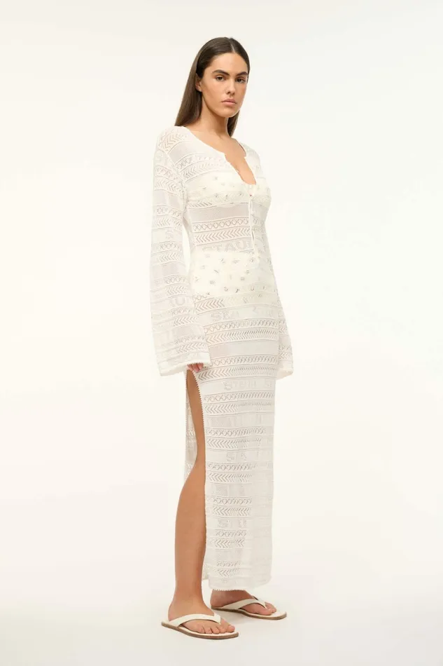 STAUD ROSSLARE DRESS Ivory Women Swim STAUD ROSSLARE DRESS Ivory Women Swim