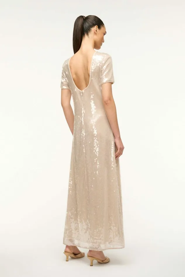 STAUD SAFI DRESS Moon Women Dresses STAUD SAFI DRESS Moon Women Dresses