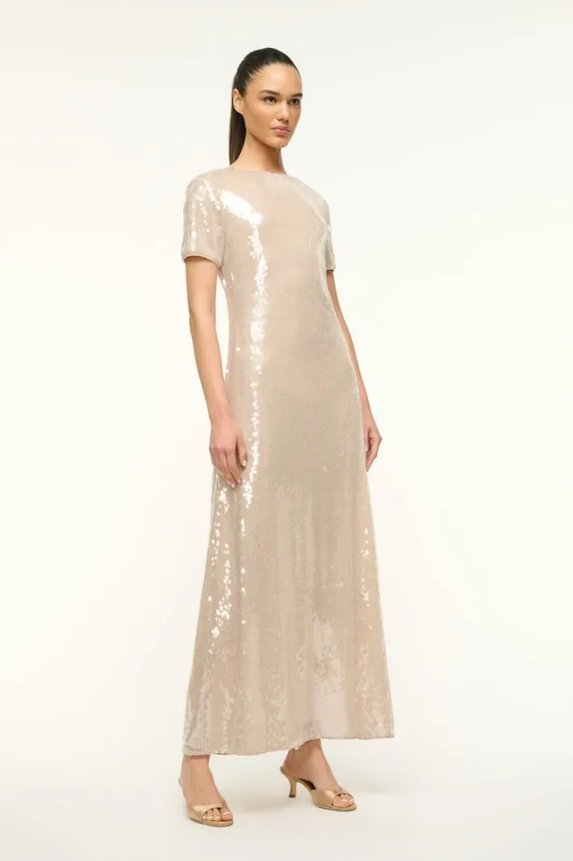 STAUD SAFI DRESS Moon Women Dresses STAUD SAFI DRESS Moon Women Dresses