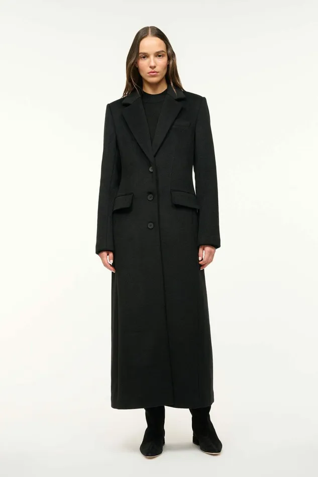 STAUD SANZA COAT Black Women Outerwear and Jackets