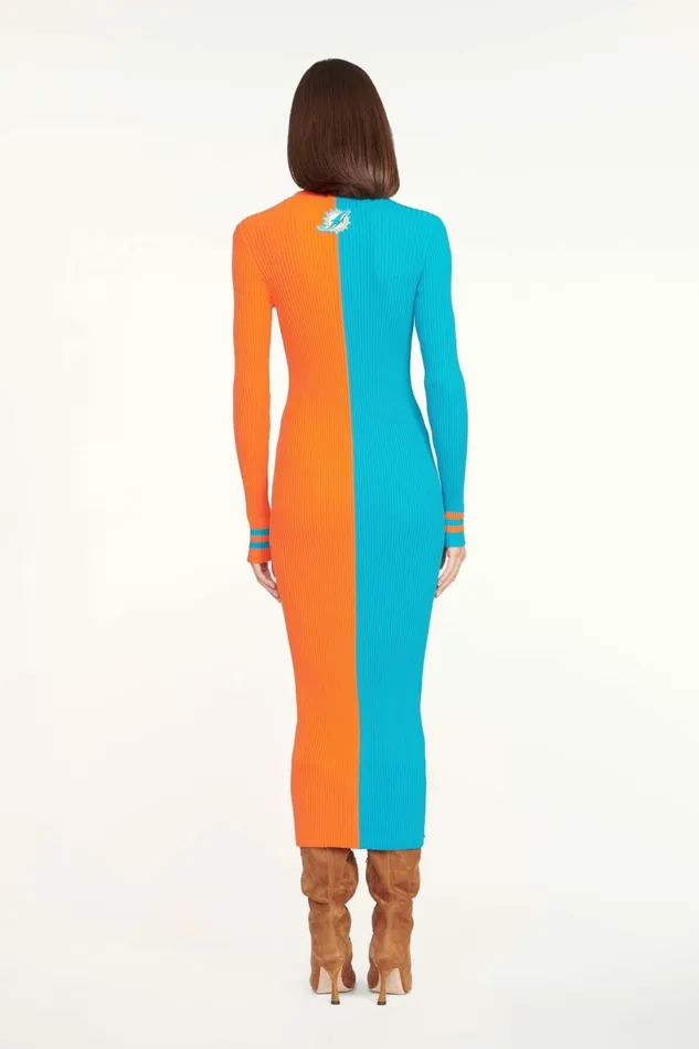 STAUD THE NFL SHOKO SWEATER Miami Dolphins Women Dresses STAUD THE NFL SHOKO SWEATER Miami Dolphins Women Dresses