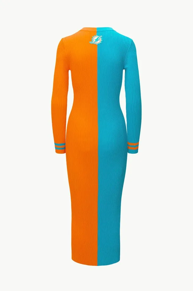 STAUD THE NFL SHOKO SWEATER Miami Dolphins Women Dresses STAUD THE NFL SHOKO SWEATER Miami Dolphins Women Dresses