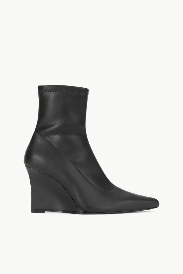 STAUD VESPER ANKLE WEDGE BOOT Black Women Boots