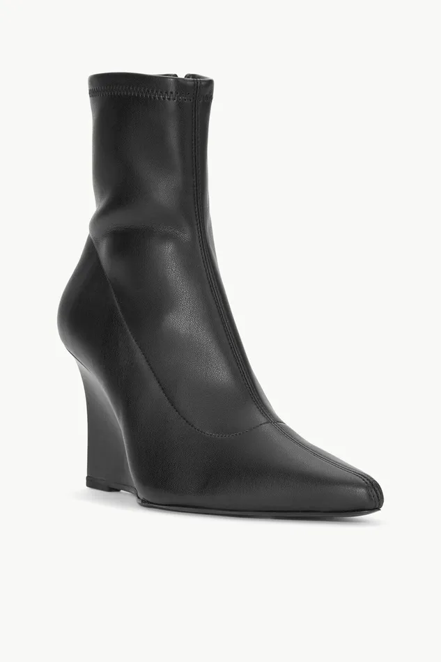 STAUD VESPER ANKLE WEDGE BOOT Black Women Boots STAUD VESPER ANKLE WEDGE BOOT Black Women Boots
