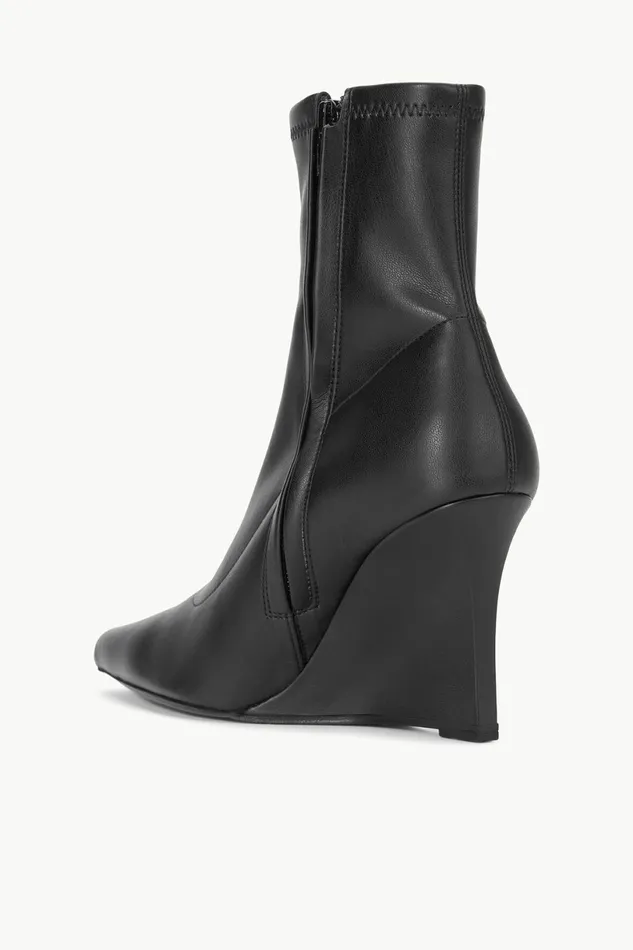 STAUD VESPER ANKLE WEDGE BOOT Black Women Boots STAUD VESPER ANKLE WEDGE BOOT Black Women Boots
