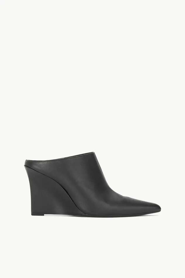 STAUD VESPER WEDGE MULE Black Women Mules and Flats