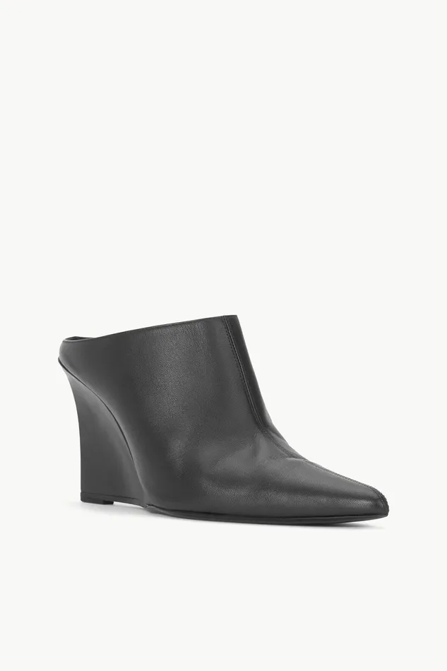STAUD VESPER WEDGE MULE Black Women Mules and Flats STAUD VESPER WEDGE MULE Black Women Mules and Flats