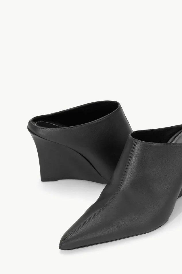 STAUD VESPER WEDGE MULE Black Women Mules and Flats STAUD VESPER WEDGE MULE Black Women Mules and Flats